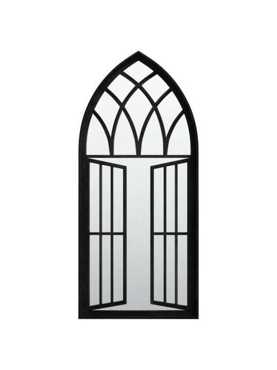Zrcadlo černé 100 x 45 cm železo do interiéru
