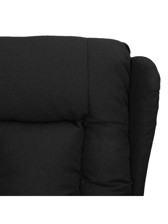Zvedací křeslo černé textil