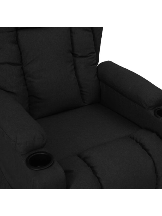 Zvedací křeslo černé textil