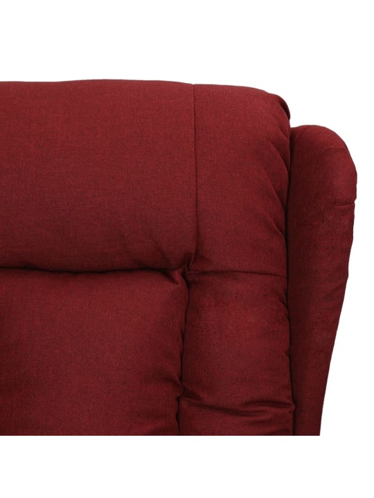 Zvedací křeslo vínové textil