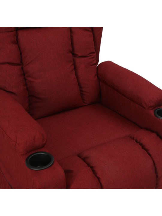 Zvedací křeslo vínové textil