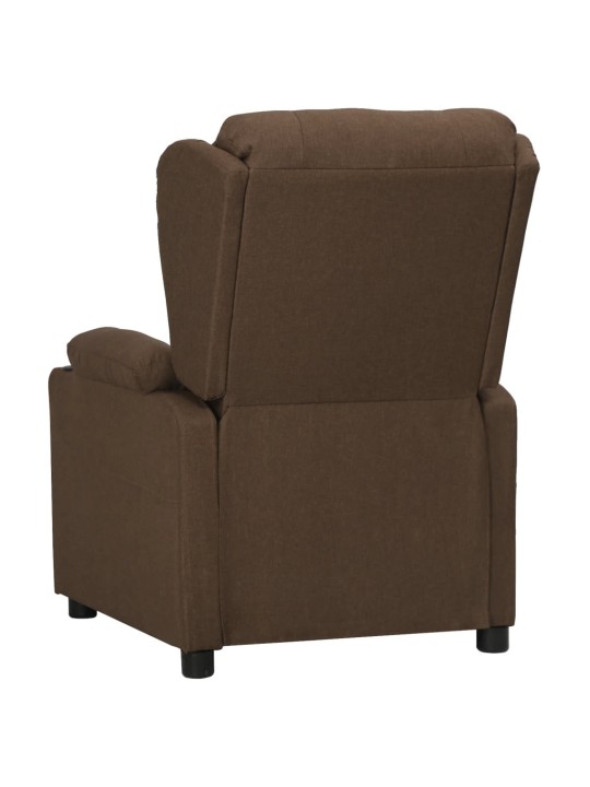 Zvedací křeslo hnědé textil