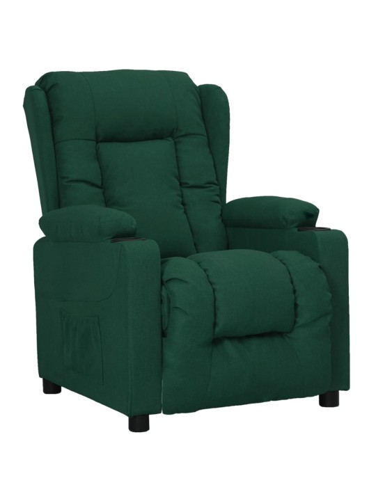 Zvedací křeslo tmavě zelené textil