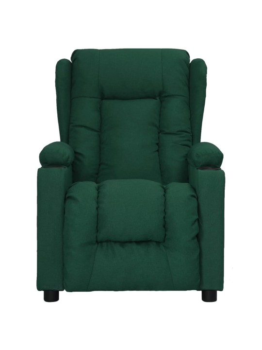 Zvedací křeslo tmavě zelené textil