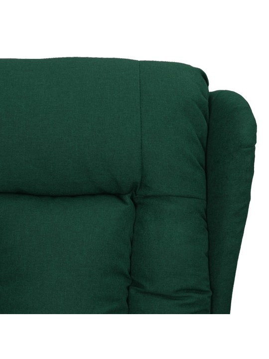 Zvedací křeslo tmavě zelené textil