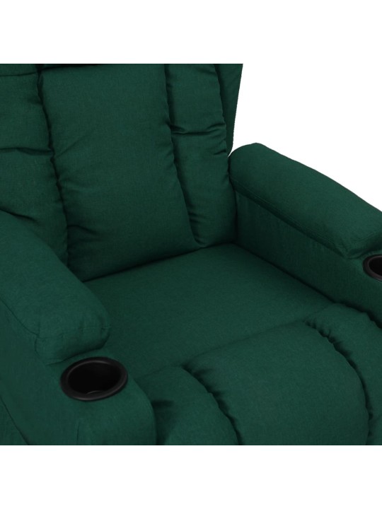 Zvedací křeslo tmavě zelené textil
