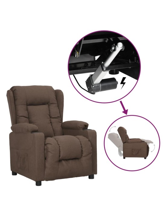 Zvedací křeslo taupe textil