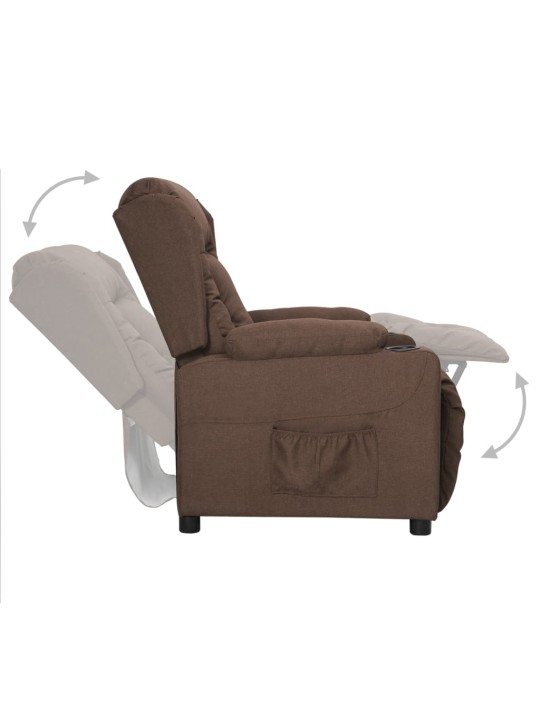 Zvedací křeslo taupe textil