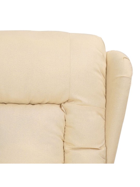 Zvedací křeslo krémové textil
