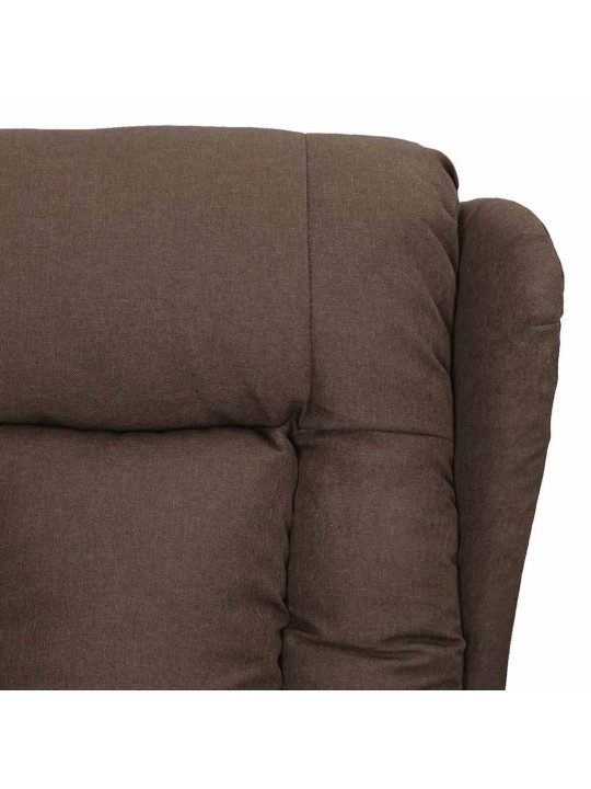 Zvedací masážní křeslo taupe textil