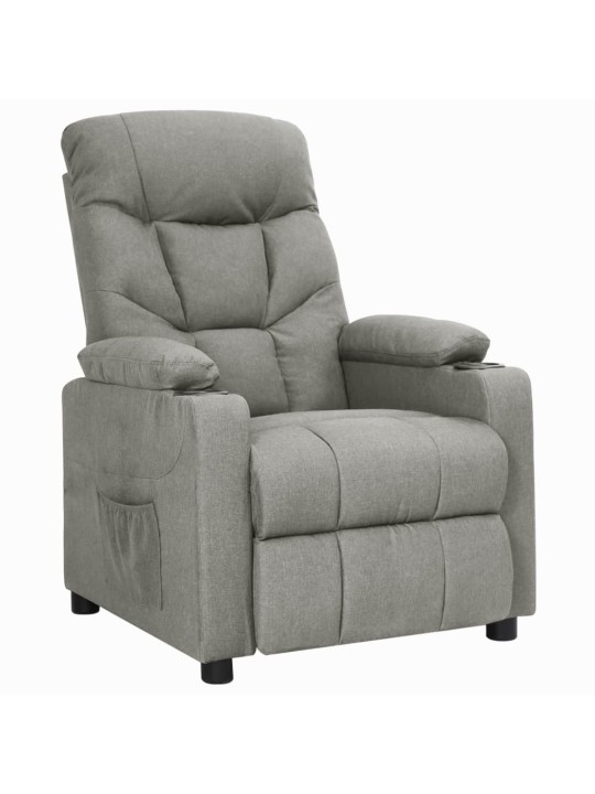 Zvedací křeslo světle šedé textil