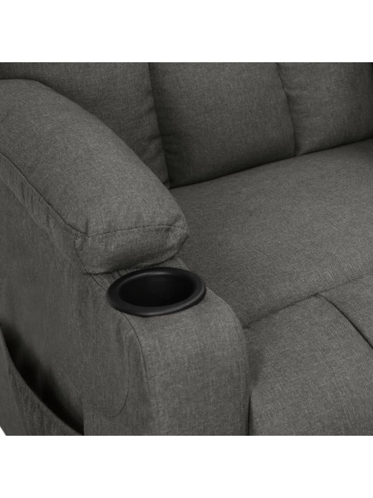 Zvedací křeslo tmavě šedé textil
