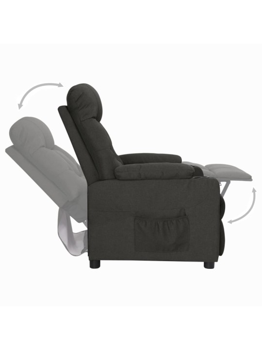 Zvedací křeslo černé textil