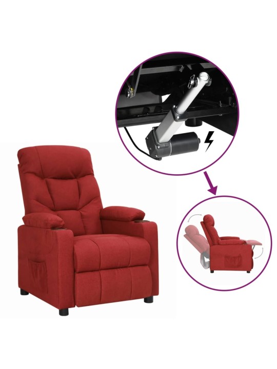 Zvedací křeslo vínové textil