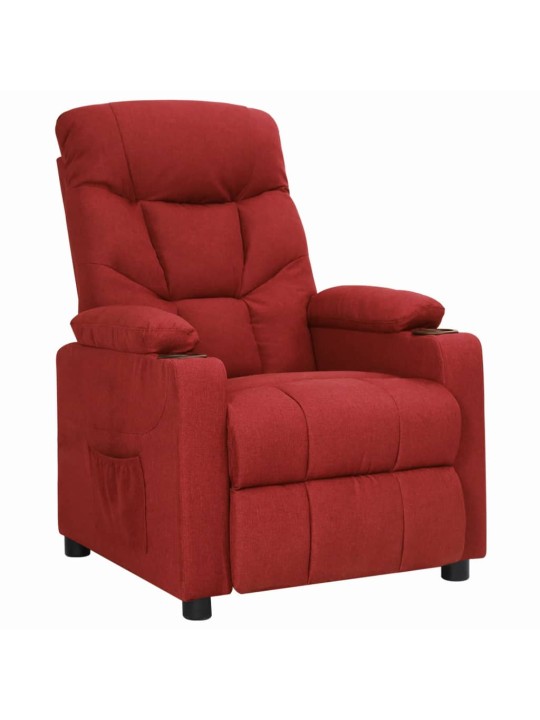 Zvedací křeslo vínové textil