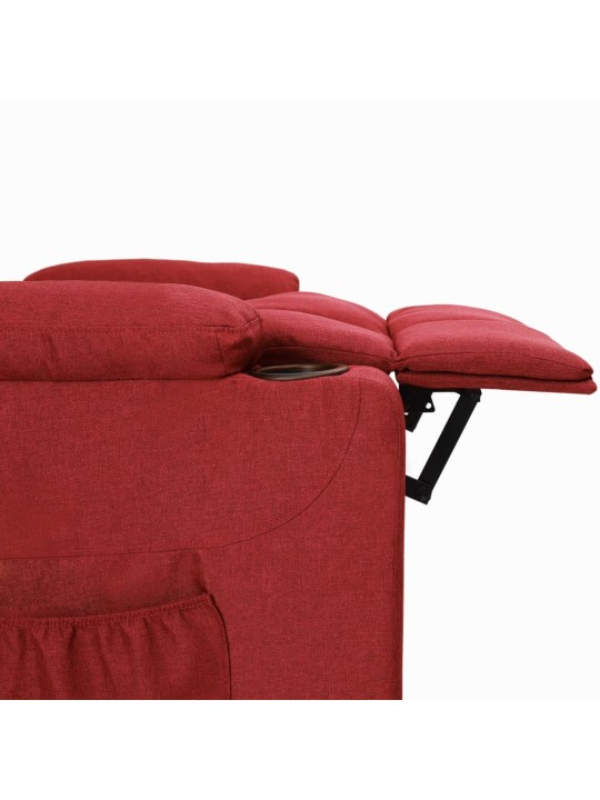 Zvedací křeslo vínové textil