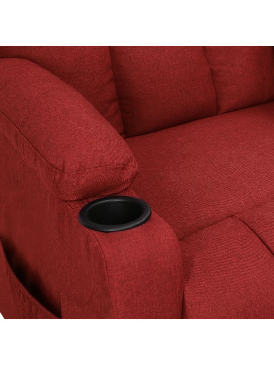 Zvedací křeslo vínové textil