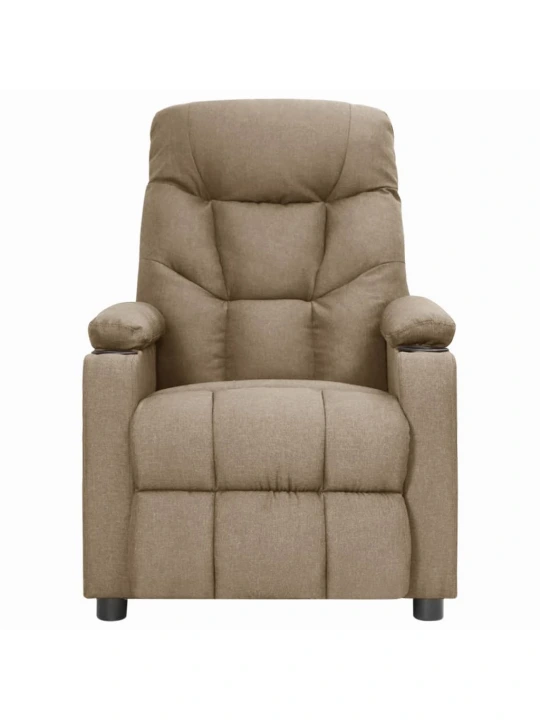 Zvedací křeslo taupe textil