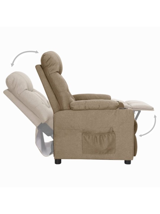 Zvedací křeslo taupe textil