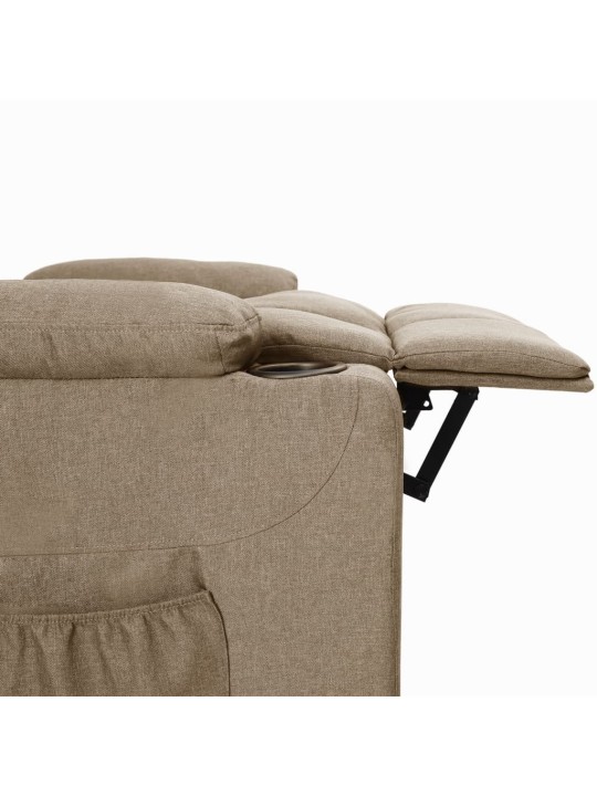 Zvedací křeslo taupe textil