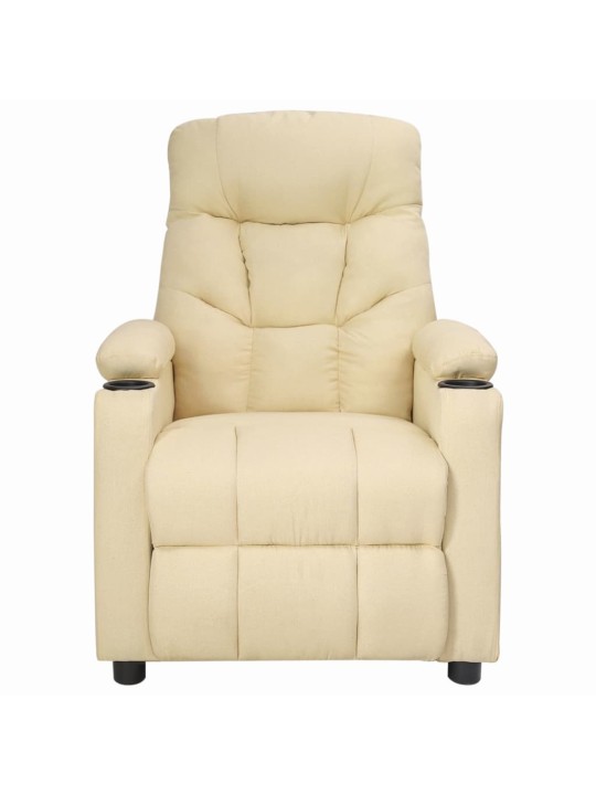Zvedací křeslo krémové textil