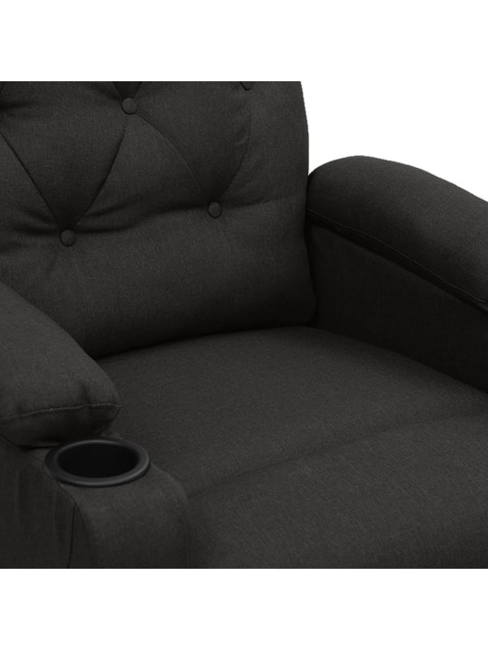 Zvedací křeslo černé textil