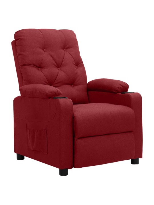Zvedací křeslo vínové textil