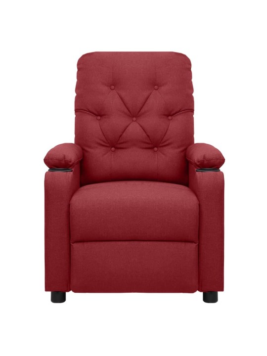 Zvedací křeslo vínové textil