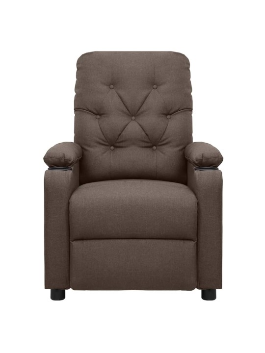 Zvedací křeslo hnědé textil
