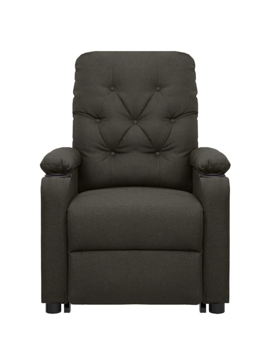 Zvedací masážní křeslo taupe textil