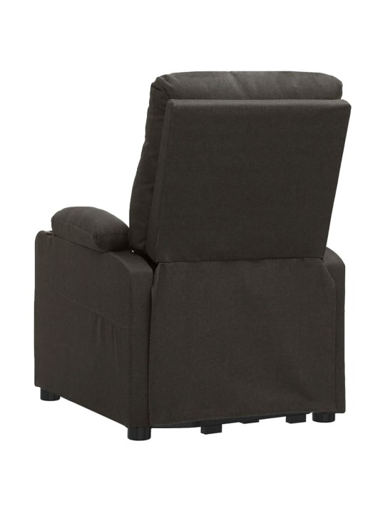 Zvedací masážní křeslo taupe textil