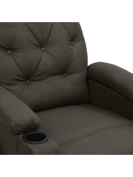 Zvedací masážní křeslo taupe textil