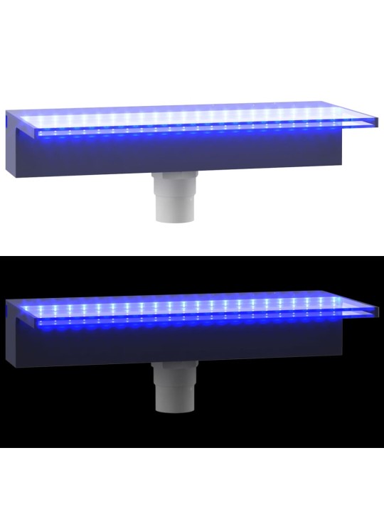 Přelivový vodopád s RGB LED osvětlením akryl 45 cm