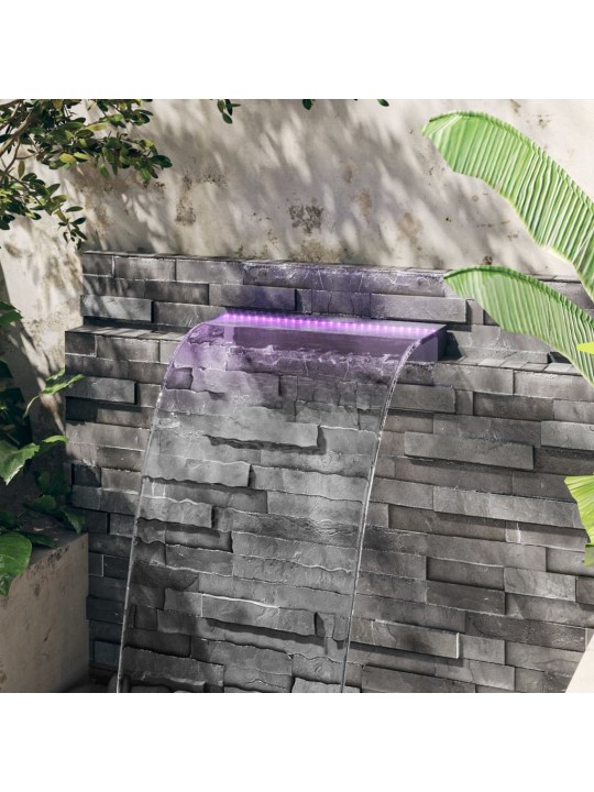 Přelivový vodopád s RGB LED osvětlením akryl 60 cm