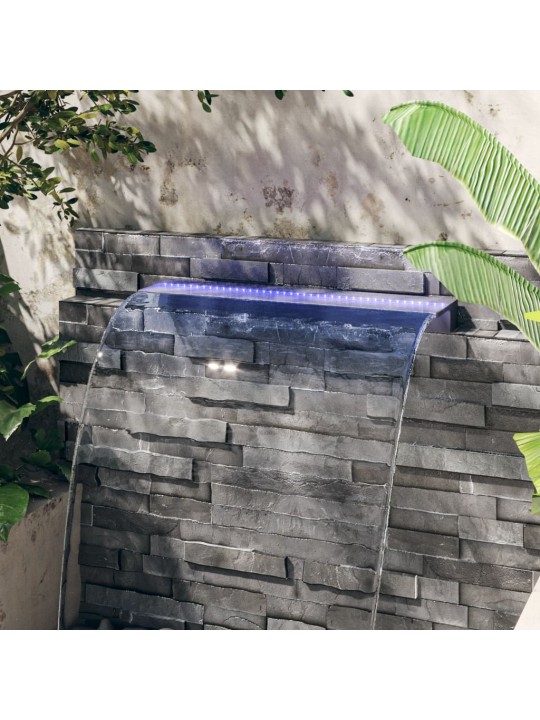 Přelivový vodopád s RGB LED osvětlením akryl 90 cm
