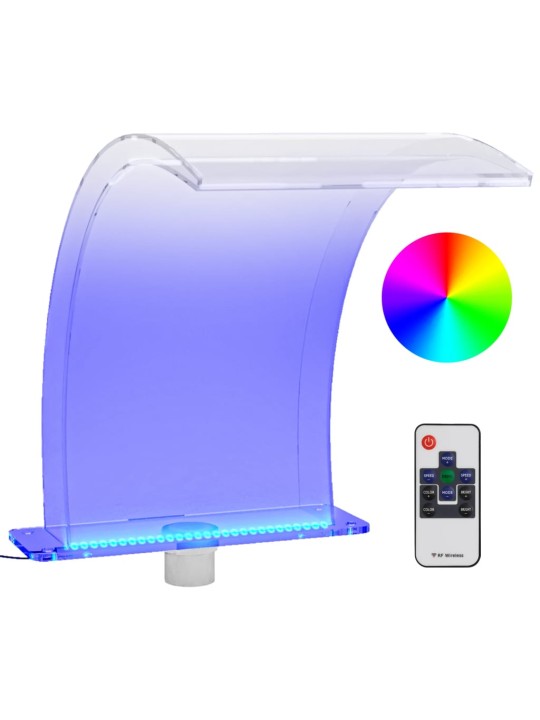 Bazénová fontána s RGB LED osvětlením akryl 50 cm