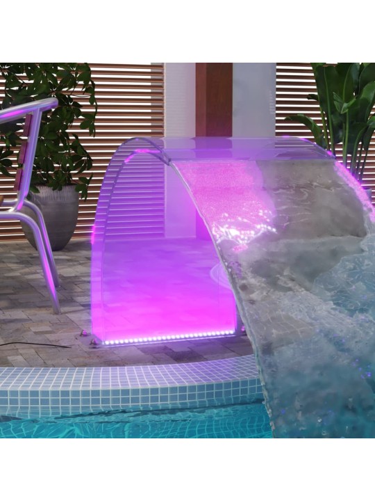 Bazénová fontána s RGB LED osvětlením akryl 50 cm