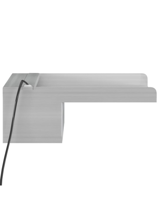 Přelivový vodopád s RGB LED osvětlením nerezová ocel 30 cm