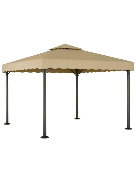 Altán taupe 3 x 3 m hliník a ocel