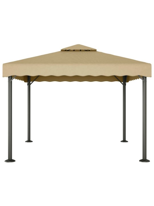 Altán taupe 3 x 3 m hliník a ocel
