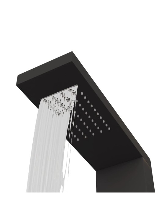 Sprchový panel set hliník černý