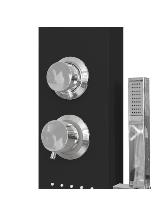 Sprchový panel set hliník černý
