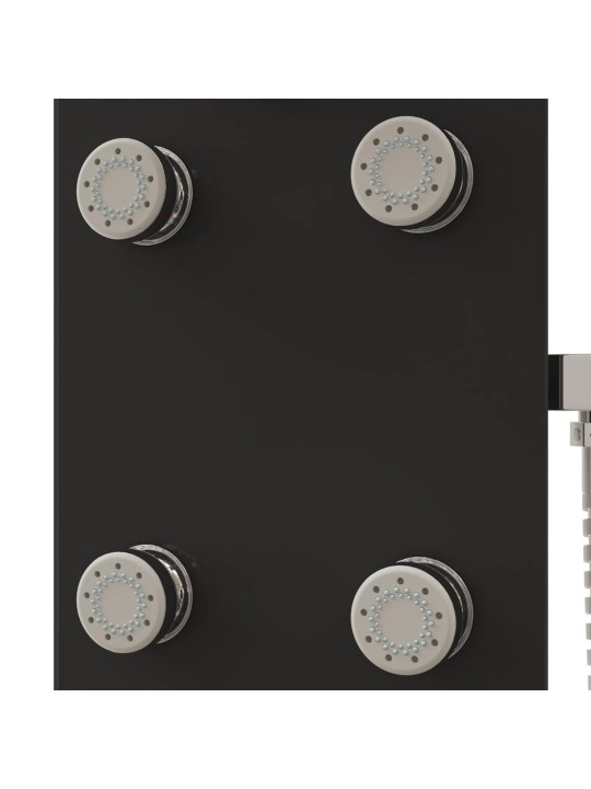 Sprchový panel skleněný 25 x 47,5 x 130 cm černý