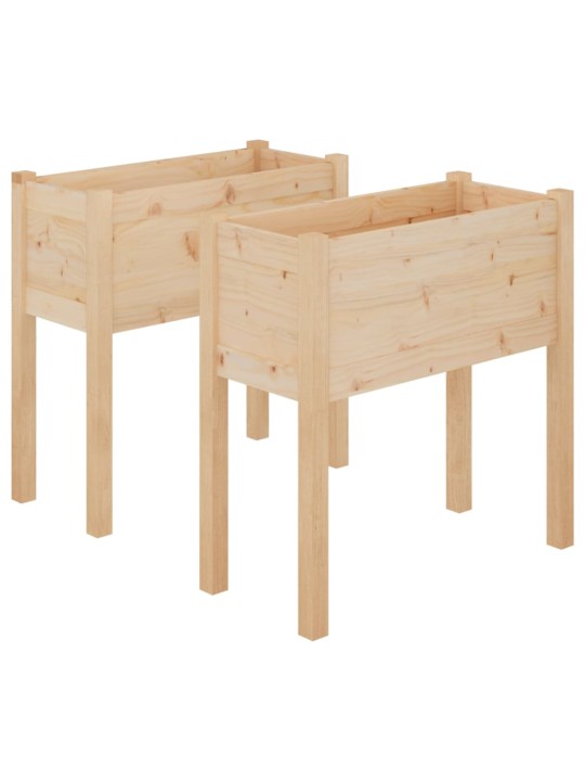 Zahradní truhlíky 2 ks 70 x 31 x 70 cm masivní borovice