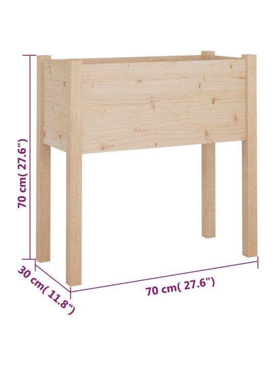 Zahradní truhlíky 2 ks 70 x 31 x 70 cm masivní borovice
