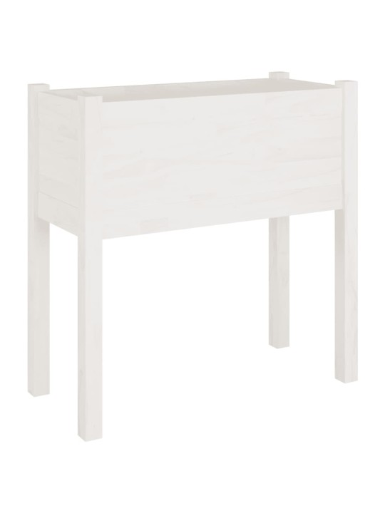Zahradní truhlík bílý 70 x 31 x 70 cm masivní borovice