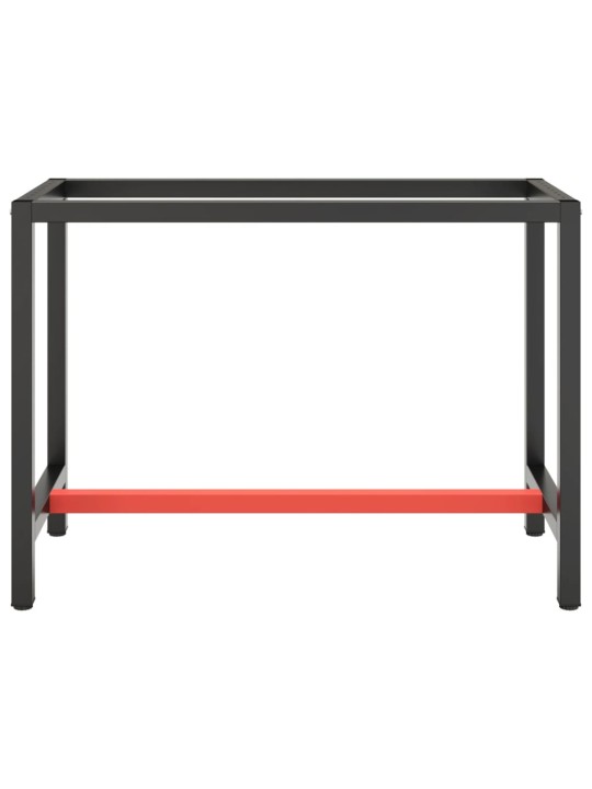 Rám pracovního stolu matně černý a červený 110 x 50 x 79 cm kov
