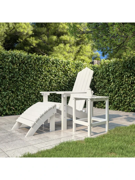 Zahradní stolek Adirondack bílý 38 x 38 x 46 cm HDPE