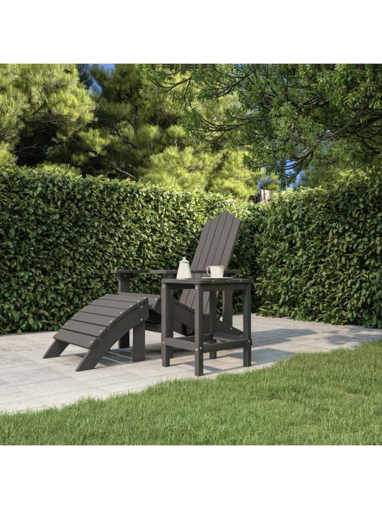 Zahradní stolek Adirondack antracitový 38 x 38 x 46 cm HDPE