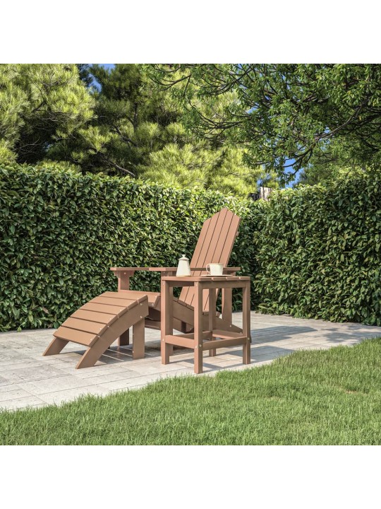 Zahradní stolek Adirondack hnědý 38 x 38 x 46 cm HDPE